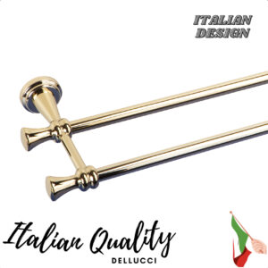 מוטות למגבות אמבטיה גדולות 60 ס״מ 80 ס״מ בזהב מבריק דלוצ'י