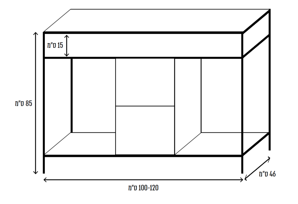 ארון אמבטיה עומד