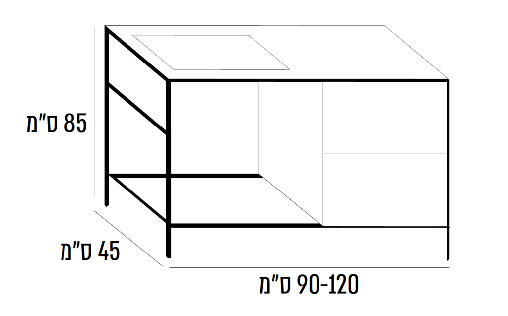 ארון אמבטיה עומד