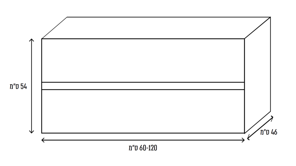 מידות לארון אמבטיה