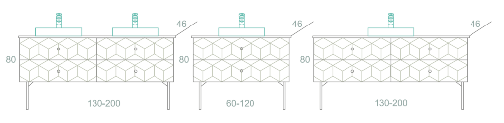 מפרט ארונות לאמבטיה מעוצבים