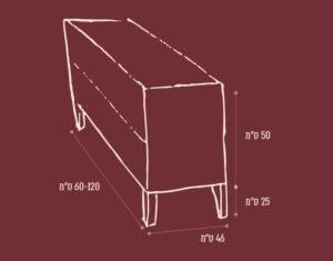 ארון אמבטיה כפרי עומד עם משחר בוצ'ר רגלי עץ אלון 2 מגירות 