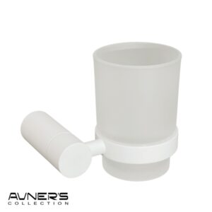 כוס למברשות שיניים לקיר STYLO לבן מט