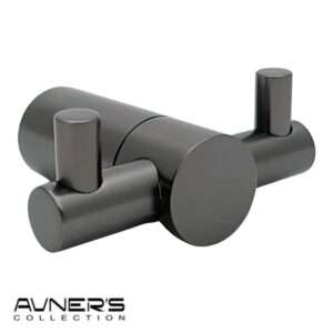 מתלה מגבות זוגי לאמבטיה STYLO גרפיט מט