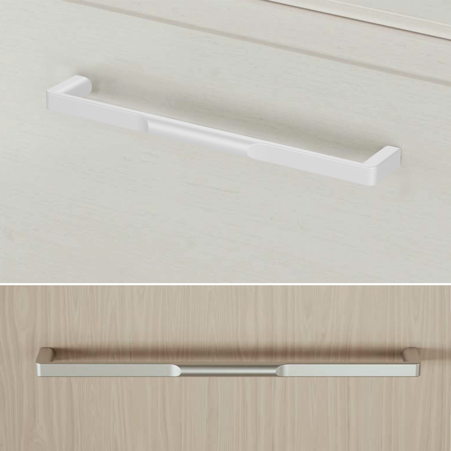 ידיות לבנות לארון