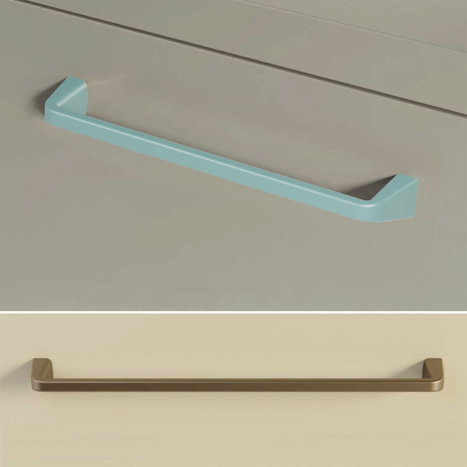 ידוות לארונות ומגירות תכלת