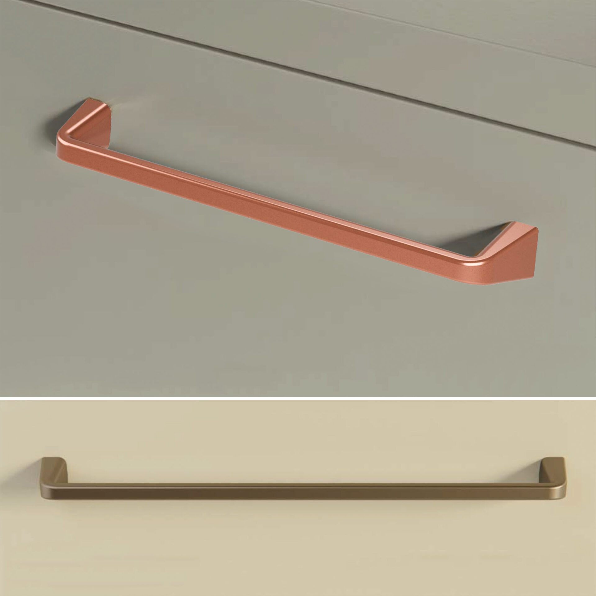 ידיות רוז גולד לארון