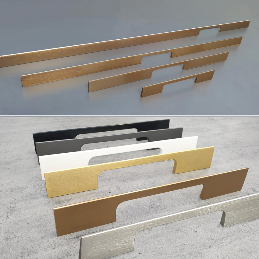 ידיות לארון מטבח 6061 פליז מוברש