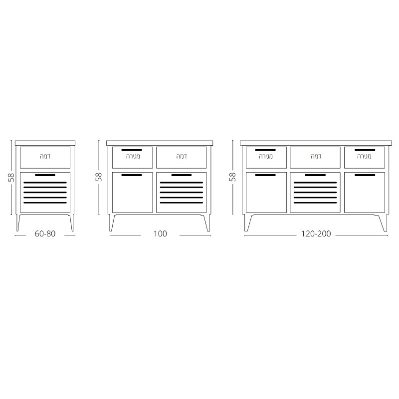 ארון אמבטיה עומד כפרי MIO