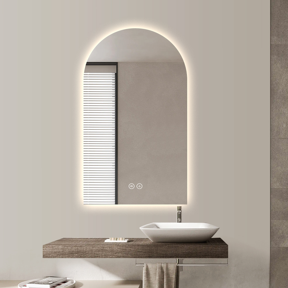 מראת קשת חכמה עם תאורת LED ומפשיר אדים – 47X80 ס"מ (בתקן IP65)